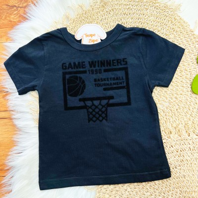  Conj. Camiseta Game Winners e Calça Jogger - Preto e Areia